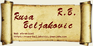 Rusa Beljaković vizit kartica